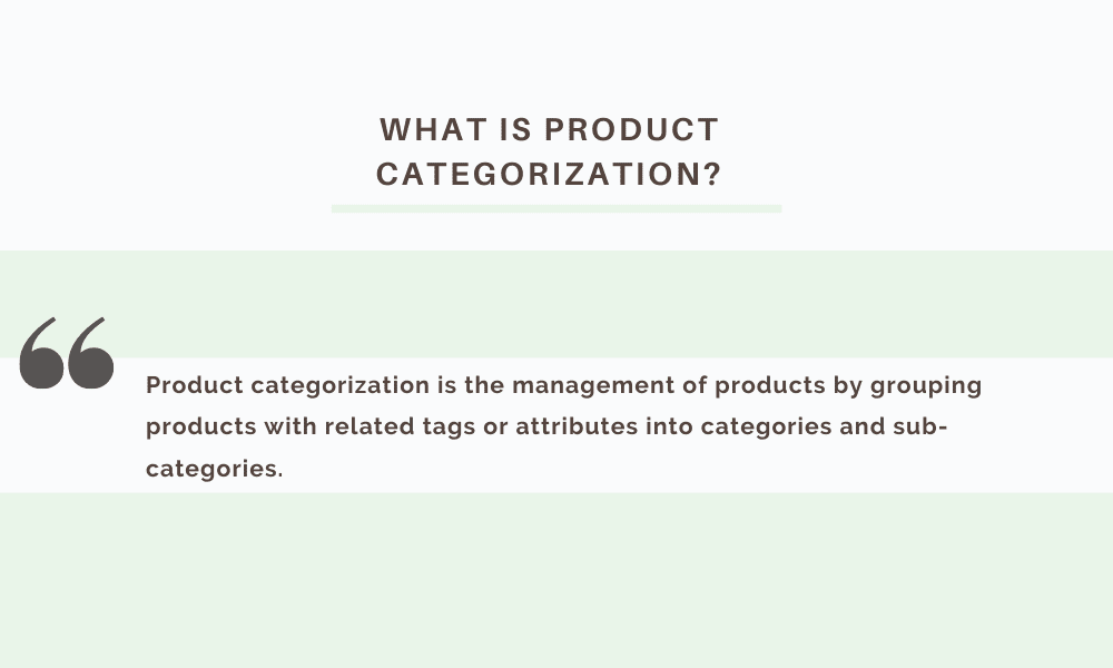 product categorization product taxonomy in pim software