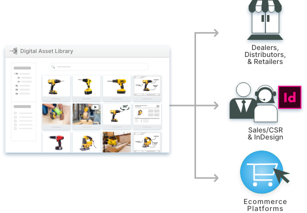 digital asset library and share in real time