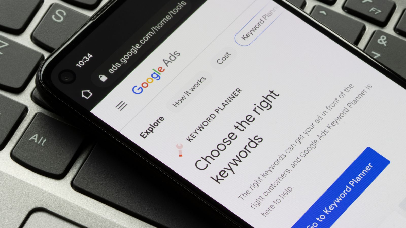 Illustration representing keyword research tools and search data