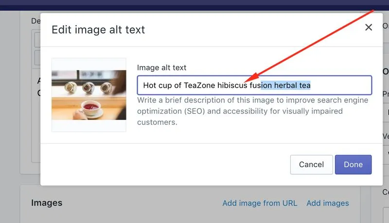 challenges of alt text on shopify
