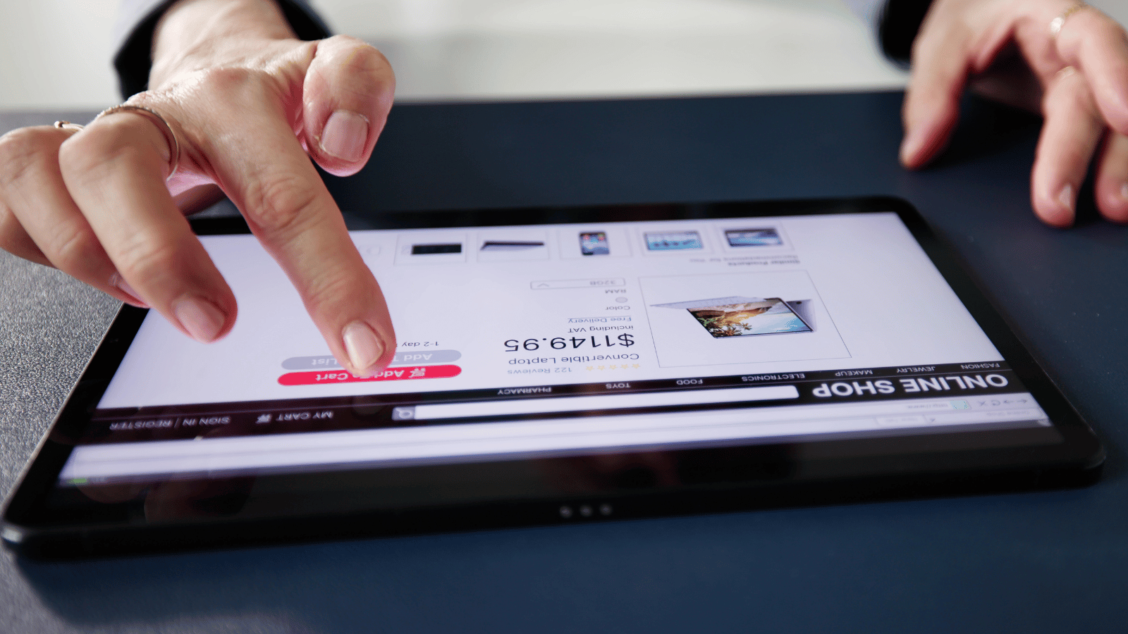 A shopper viewing a live product listing that displays whatever value the source field currently holds
