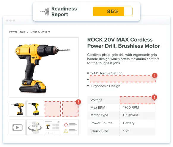 PIM DAM tools readiness reporting completeness diagnostic